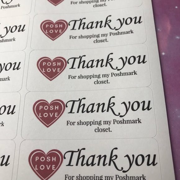 90 thank you for shopping my closet stickers - Picture 3 of 4